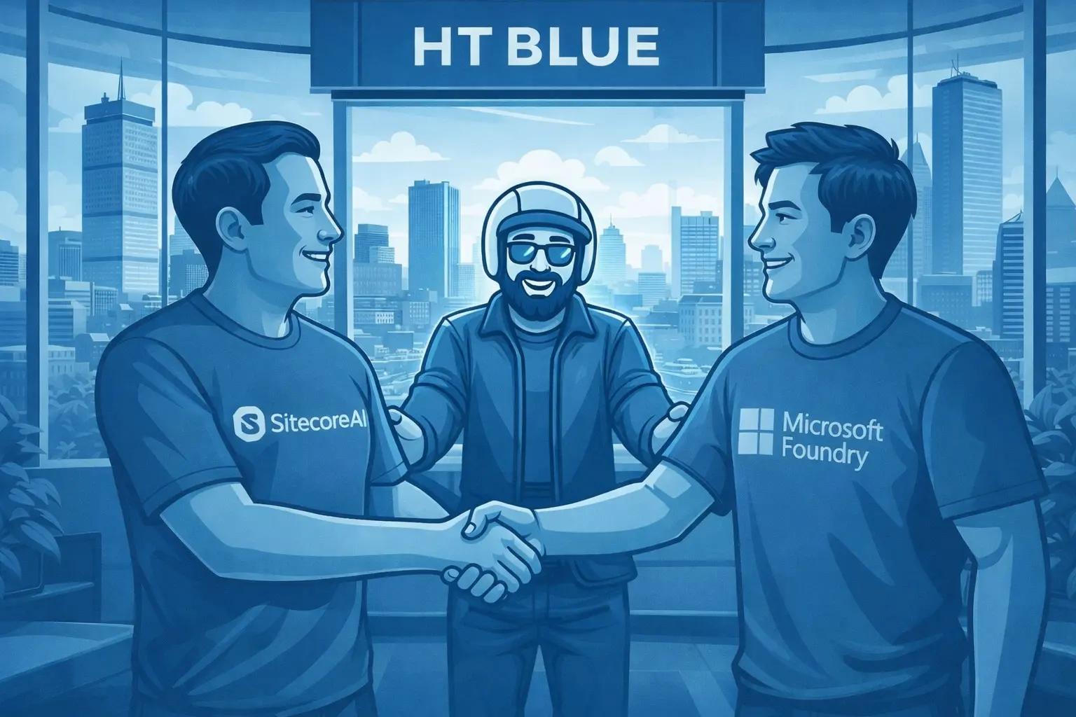 Sitecore and Microsoft Foundry shaking hands